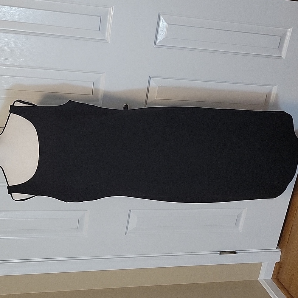 Ann Taylor Black Sleeveless Sheath Dress Lined Size 14